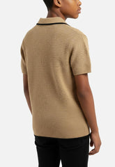 Polo Boys Sipho Knitted Short Sleeves Golfer Camel