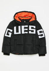 Guess Kids Black Hooded Padded Jacket