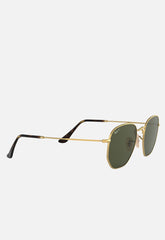 Ray-Ban Hexagonal Unisex Sunglasses In Gold