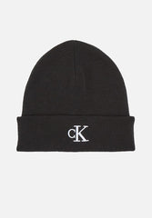 Calvin Klein Acc Monogram Embro Beanie Black
