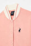 Polo Girls Kiara Baseball Sweater In Peach