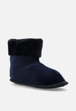 Hush Puppies Ladies Casa Slipper Boot In Navy
