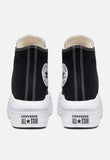 Converse Ladies Ctas Move High Canvas Shoes In Black And White