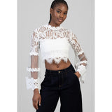 Sissy Boy Longsleeve In Your World Blouse In Off White