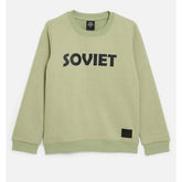 Soviet Zander Boys Crew Neck Sweat Top Light Sage