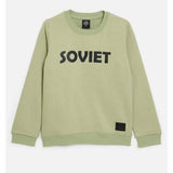Soviet Zander Boys Crew Neck Sweat Top Light Sage