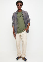 RVCA Mens Big RVCA T-Shirt In Olive