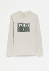 Polo 0055424 Boys Carter Printed Ls Tee Putty
