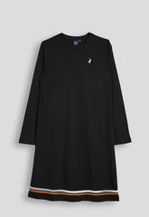 Polo Girls Emily Long Sleeves Dress Black