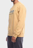 Jeep Mens Core Applique Fleece Crewneck Brown