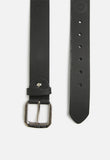 Ben Sherman Men Target Emboss Leather Belt Black