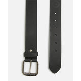 Ben Sherman Men Target Emboss Leather Belt Black