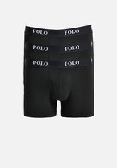 Polo Mens Basic 3 Pack Knit Boxers In Black