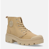 Palladium Womens Pallabase Twill Shoes In Caramel