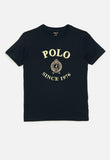 Polo Boys Logan Crested T-Shirt In Navy