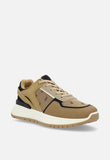 Polo Ladies Jacquard Monogram Runner Shoes In Stone
