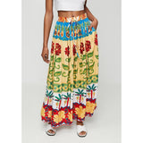 Mandi Womens Skirt In Yellow Multi