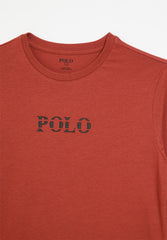 Polo Boys David Printed Ls Tee Ochre