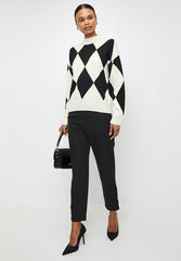 Pringle Nora Merino Jersey Black And White