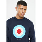 Ben Sherman Mens Target Crew Sweater Navy