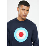 Ben Sherman Mens Target Crew Sweater Navy