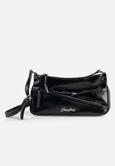 Sissyboy Bg536 Ladies Multi Zip Shoulder Bag Black