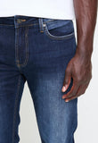 Guess Mens Slim Straight Jeans In Dark Wash