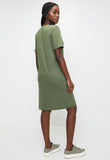 Polo Womens Nandi T-Shirt Dress In Olive Green