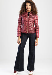 Sissyboy Cropped Burgandy Puffer Ravilla Jacket