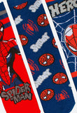 Boys 3 Pack Anklet Socks Spiderman Red/Blue 6 - 8 1/2 Years