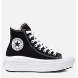 Converse Ladies Ctas Move High Canvas Shoes In Black And White