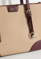 Polo Womens Cabana Book Tote In Beige