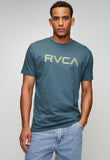 RVCA Mens Big Stitch T-Shirt In Blue
