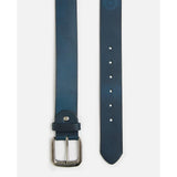 Ben Sherman Men Target Emboss Leather Belt Cobalt
