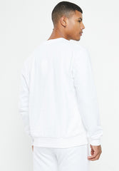 Ben Sherman Mens Target Crew Sweater White