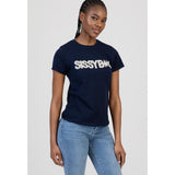 Sissy boy Ladies Star Girl Regular T-Shirt In Navy