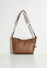 Guess Maleena Convertible Top Zip Bag In Cognac