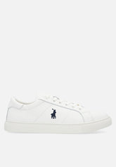 Polo Ladies Classic Leather Sneakers In White
