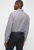 Pringle Mens Roger Gingham Tailored Shirt In Brown And Navy