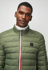 Polo Mens Quilted Puffer Jacket In Fatigue