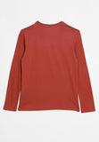 Polo Boys David Printed Ls Tee Ochre