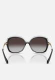 Michael Kors Womens Oversized Square Sunglasses In Black/Transparent