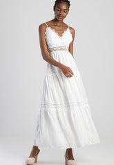 Sissy Boy Tiered Lace Maxi Dress Adore You In Off White