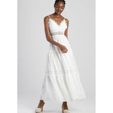 Sissy Boy Tiered Lace Maxi Dress Adore You In Off White