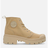 Palladium Womens Pallabase Twill Shoes In Caramel