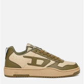 Diesel Mens S-Ukiyo V2 Low Sneakers In White and Olive