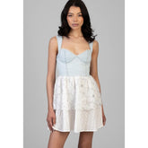 Sissy Boy Ladies Catherine Mini Denim Dress In Light Vintage