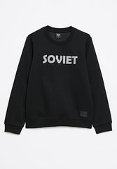 Soviet Zander Boys Crew Neck Sweat Top Black