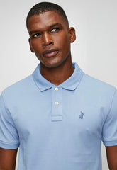 Polo Mens Essential Pique Golfer In Blue