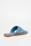 Miss Black Ladies Cream 2 Sandals In Blue